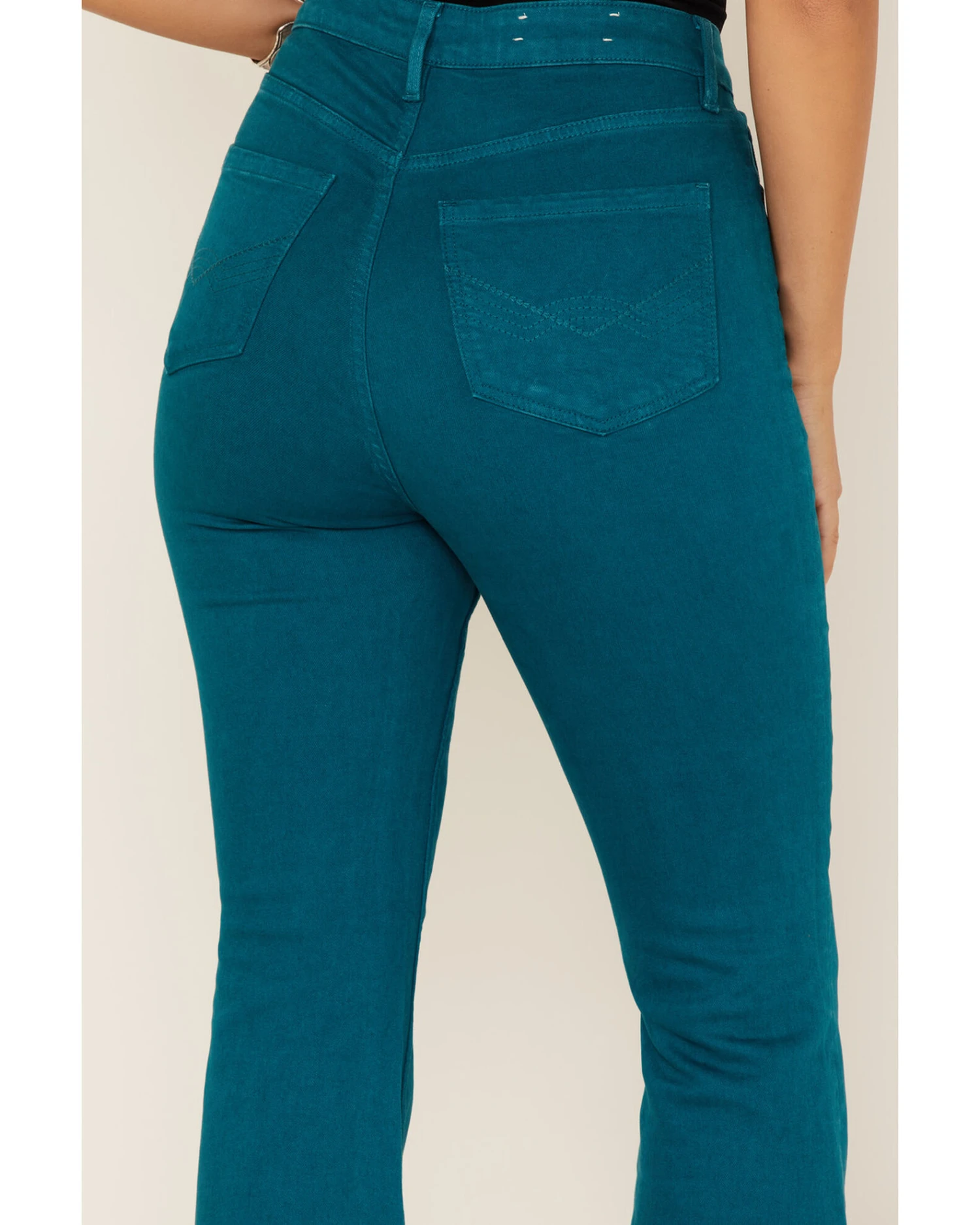 Idyllwind Women's Teal Mid Flare Jeans 2 Idyllwind Women's Teal Mid Flare Jeans - Image 2