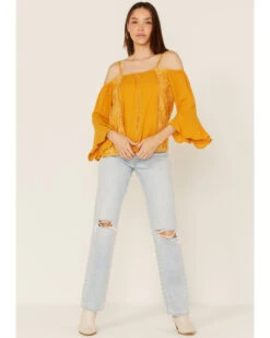 Miss Me Women's Cold Shoulder Lace Top -Cowgirl Edge Sales 2000364437 702 P2