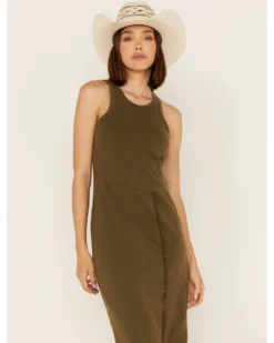 Cleo + Wolf Women's Halter Slit Midi Dress -Cowgirl Edge Sales 2000364837 341 P2