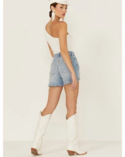 Free People Women's Maggie Kiss Me Distressed Shorts 7 Free People Women's Maggie Kiss Me Distressed Shorts -Cowgirl Edge Sales 2000365744 414 P3