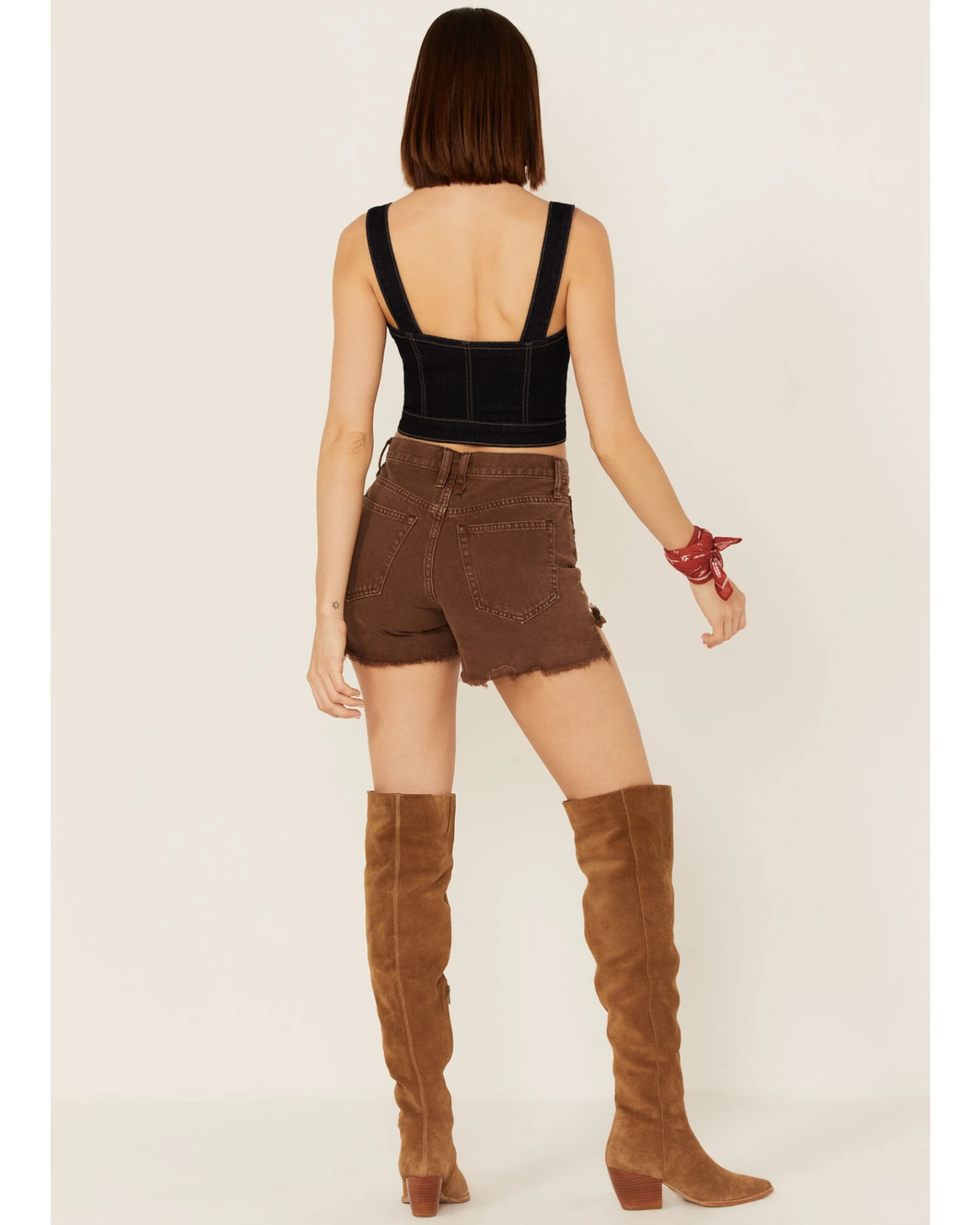 Free People Women's Makai Cutoff Denim Shorts 1 Free People Women's Makai Cutoff Denim Shorts