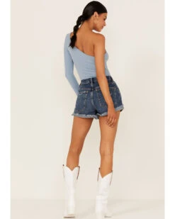 Free People Women's Lasso Dark Wash High Rise Shorts