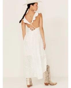 Molly Bracken Women's Ruffle Trim Cross Back Dress -Cowgirl Edge Sales 2000365797 100 P4