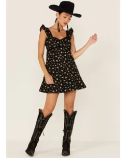 Maggie Sweet Women's Paula Floral Print Sleeveless Mini Dress -Cowgirl Edge Sales 2000365861 001 P2