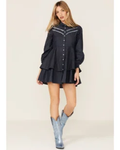 Maggie Sweet Women's Barcelona Tiered Denim Dress -Cowgirl Edge Sales 2000365869 400 P3