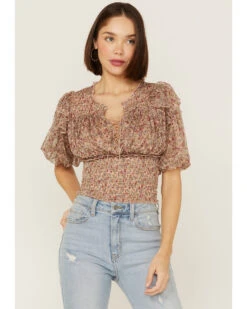 Free People Women's Beatrice Top 7 Free People Women's Beatrice Top -Cowgirl Edge Sales 2000366138 840 P1