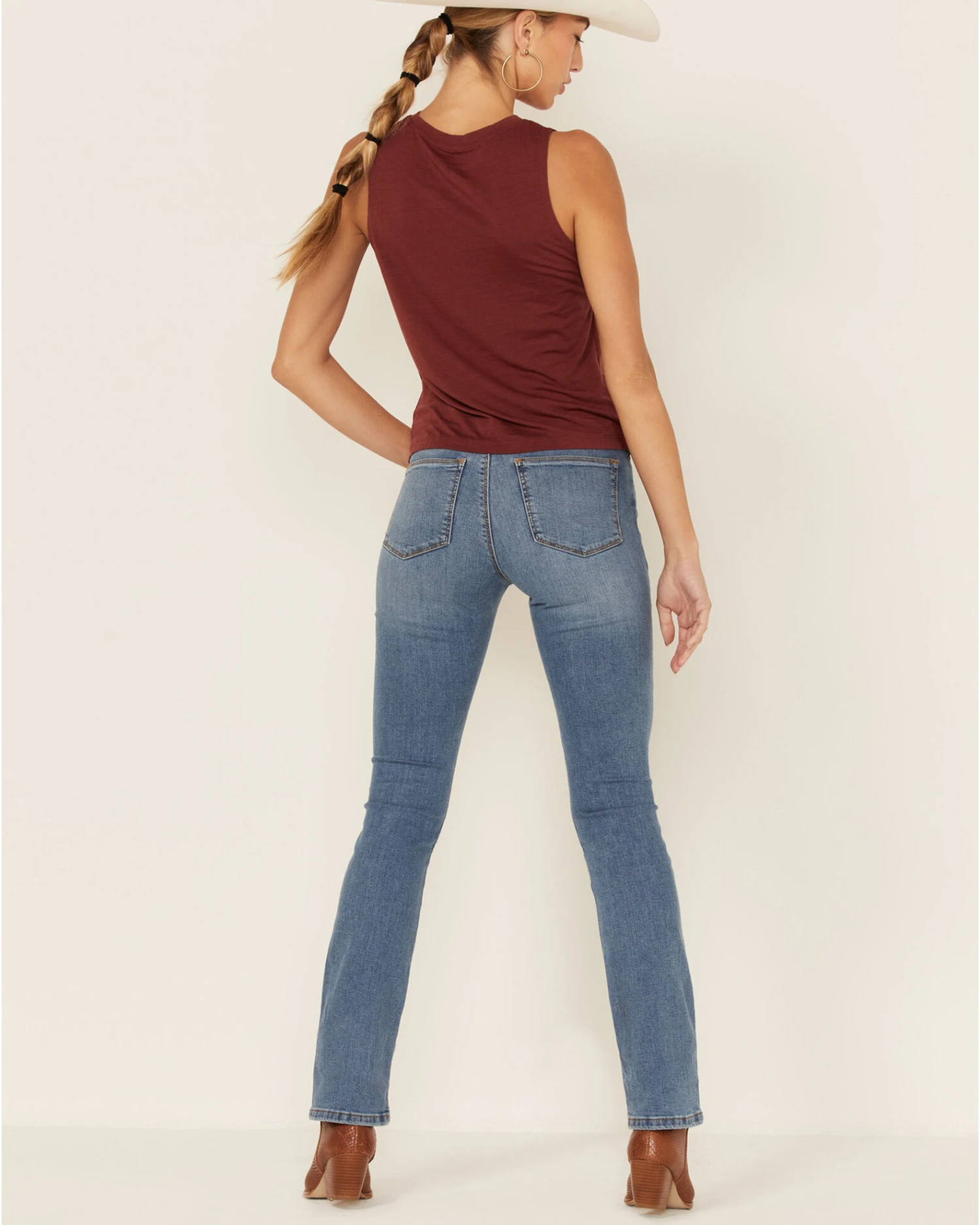 Lola Jeans Women's Light Wash High Rise Straight Jeans 2 Lola Jeans Women's Light Wash High Rise Straight Jeans - Image 2