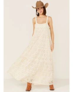Jen's Pirate Booty Women's Flower Power Eyelet Lace Maxi Dress -Cowgirl Edge Sales 2000367181 101 P1
