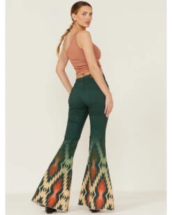 Ranch Dress'n Women's Wren Southwestern Border Flare Jeans -Cowgirl Edge Sales 2000368188 442 P3