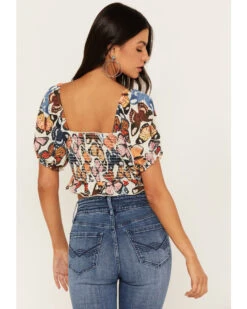 Show Me Your Mumu Women's Lila Butterfly Print Crop Top 7 Show Me Your Mumu Women's Lila Butterfly Print Crop Top -Cowgirl Edge Sales 2000368248 900 P4