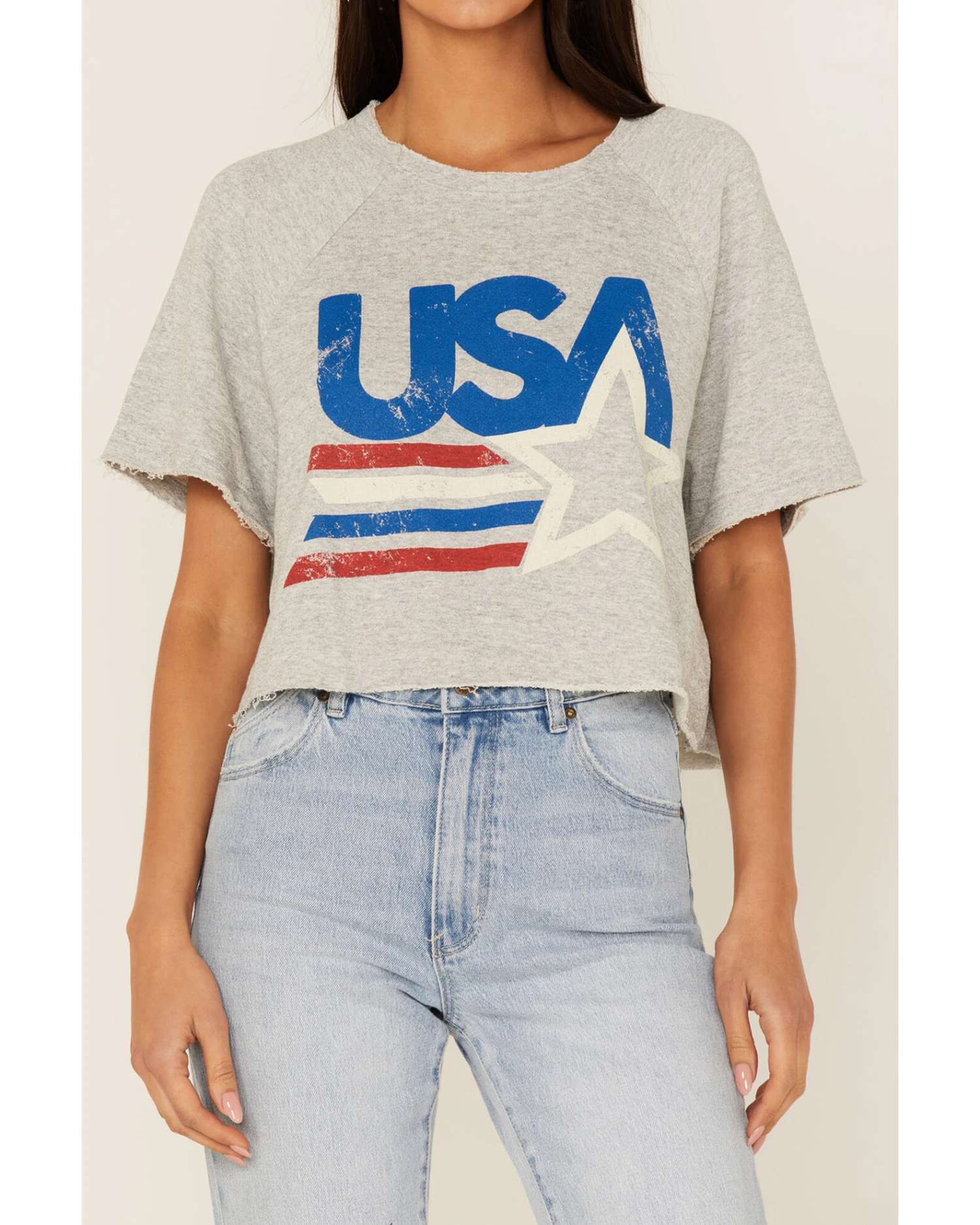 Show Me Your Mumu Women's USA Star Jimmy Cropped Tee 4 Show Me Your Mumu Women's USA Star Jimmy Cropped Tee - Image 4