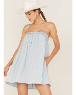 Show Me Your Mumu Women's Chambray Angel Mini Dress -Cowgirl Edge Sales 2000368256 400 P1