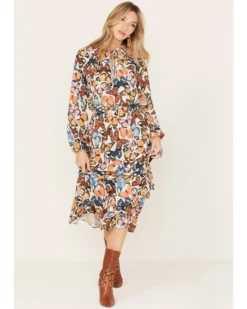 Show Me Your Mumu Women's Cait Butterfly Print Midi Dress -Cowgirl Edge Sales 2000368260 900 P1