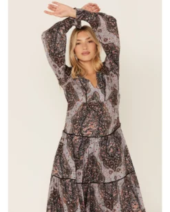 Lovestitch Women's Floral Paisley Tiered Skirt Dress -Cowgirl Edge Sales 2000368828 020 P4