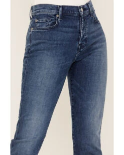 7 For All Mankind Mid Wash Josefina In Formosa Cuffed Skinny Jeans -Cowgirl Edge Sales 2000370680 400 P2