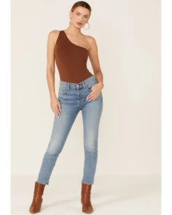 7 For All Mankind Light Wash Mid Rise Crop Skinny Denim Jeans -Cowgirl Edge Sales 2000370681 400 P1