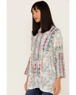 Johnny Was Women's Isla Embroidered Floral Print Tunic Blouse -Cowgirl Edge Sales 2000373889 000 P2