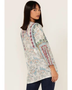 Johnny Was Women's Isla Embroidered Floral Print Tunic Blouse -Cowgirl Edge Sales 2000373889 000 P4