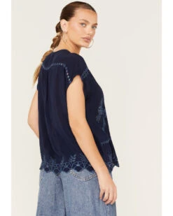 Johnny Was Women's Clemence Eyelet Lace Blouse