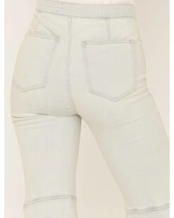 Free People Women's Light Wash High Rise Youthquake Cropped Flare Jeans -Cowgirl Edge Sales 2000374736 412 P4