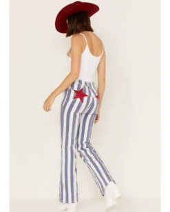 Free People Women's Firecracker Star & Stripe Flare Jeans -Cowgirl Edge Sales 2000374739 400 P3