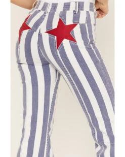 Free People Women's Firecracker Star & Stripe Flare Jeans -Cowgirl Edge Sales 2000374739 400 P4