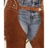 Understated Leather Women's Studded Suede Paris Texas Chaps