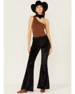 Wrangler Retro Women's Velvet High Rise Trumpet Flare Pants 7 Wrangler Retro Women's Velvet High Rise Trumpet Flare Pants -Cowgirl Edge Sales 2000375061 400 P1