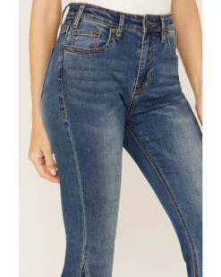 Rock & Roll Denim Women's Medium Wash High Rise Side Insert Stretch Flare Jeans 6 Rock & Roll Denim Women's Medium Wash High Rise Side Insert Stretch Flare Jeans -Cowgirl Edge Sales 2000375445 400 P2