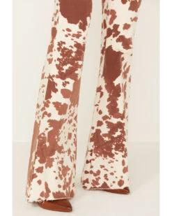 Show Me Your Mumu Women's Cow Print Cam Cam Bells Flare Jeans 7 Show Me Your Mumu Women's Cow Print Cam Cam Bells Flare Jeans -Cowgirl Edge Sales 2000376655 900 P2