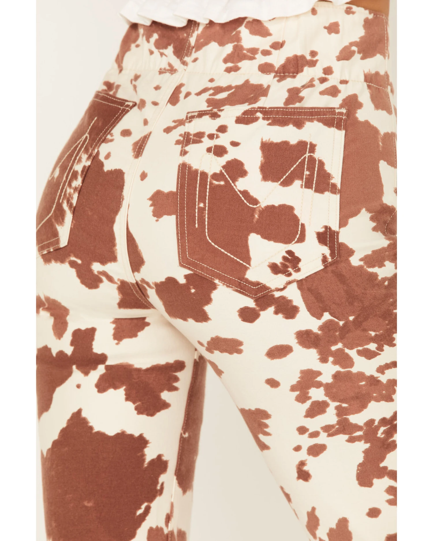 Show Me Your Mumu Women's Cow Print Cam Cam Bells Flare Jeans 3 Show Me Your Mumu Women's Cow Print Cam Cam Bells Flare Jeans - Image 3