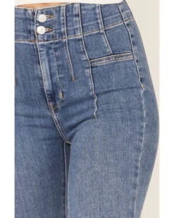 Free People Women's High Rise Jayde Flare Jeans -Cowgirl Edge Sales 2000378497 400 P2