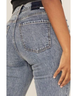 Daze Women's Medium Wash High Rise Deep Dive Slim Straight Jeans -Cowgirl Edge Sales 2000378672 400 P4