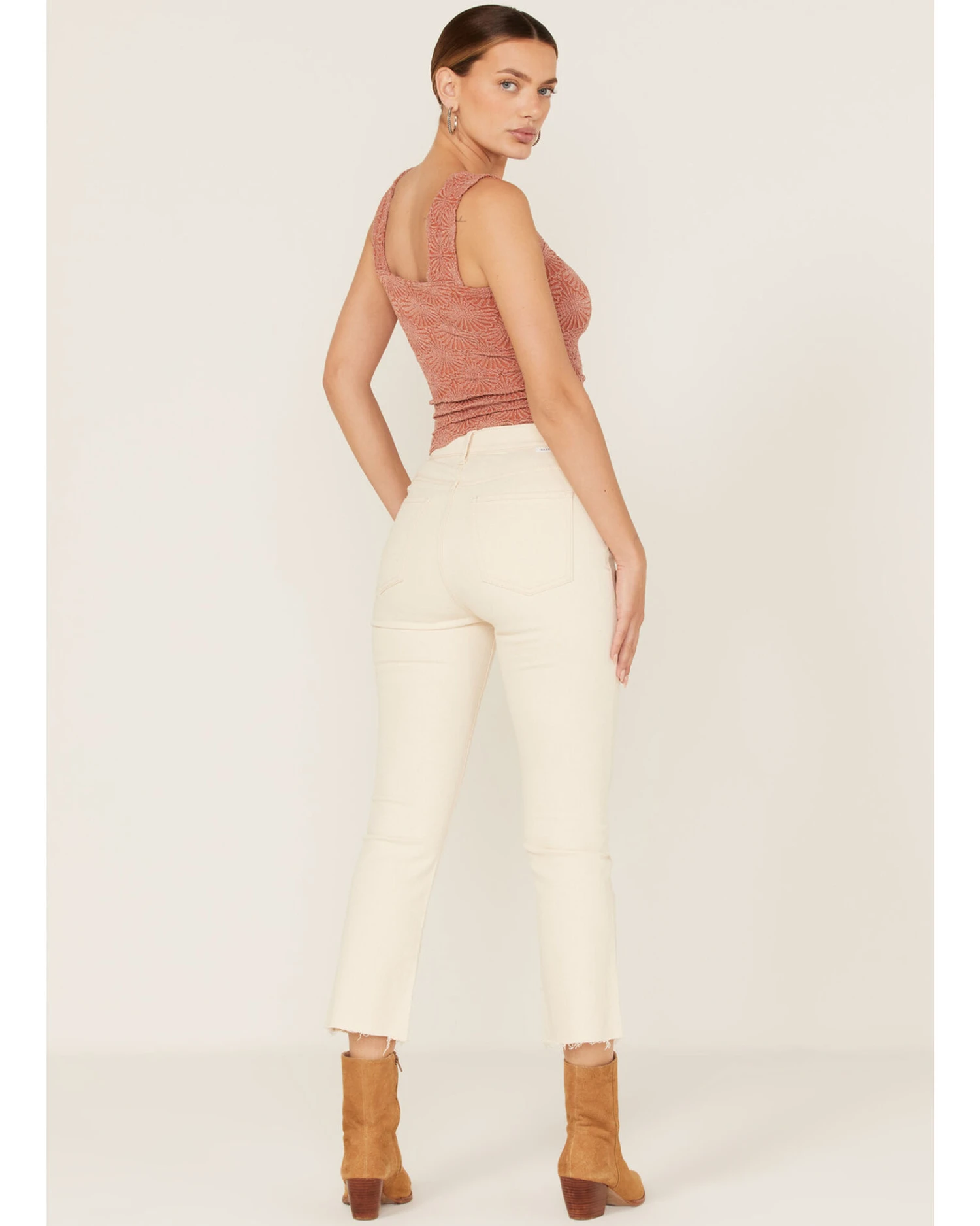 Daze Women's High Rise Cropped Flare Jeans 2 Daze Women's High Rise Cropped Flare Jeans - Image 2