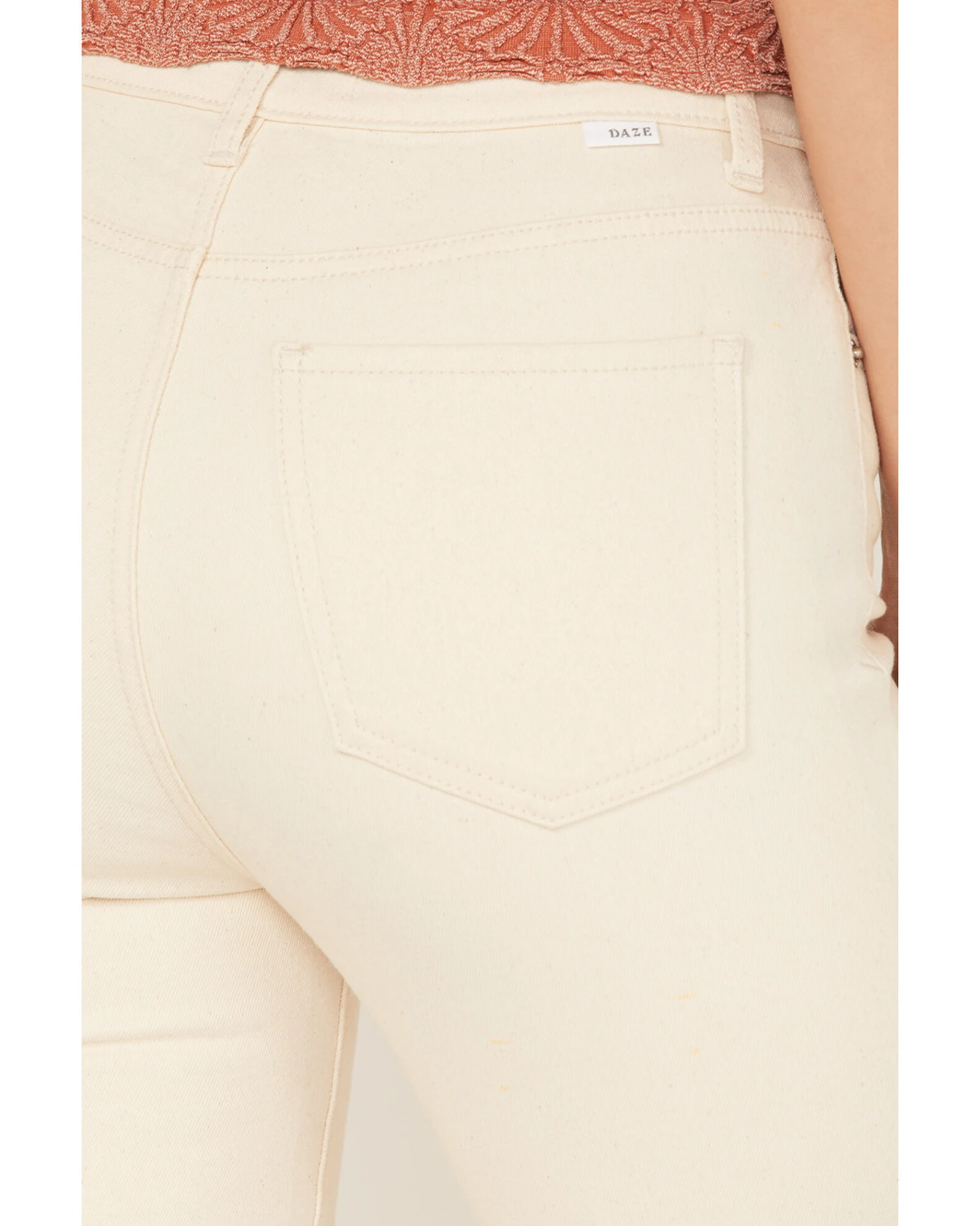 Daze Women's High Rise Cropped Flare Jeans 1 Daze Women's High Rise Cropped Flare Jeans