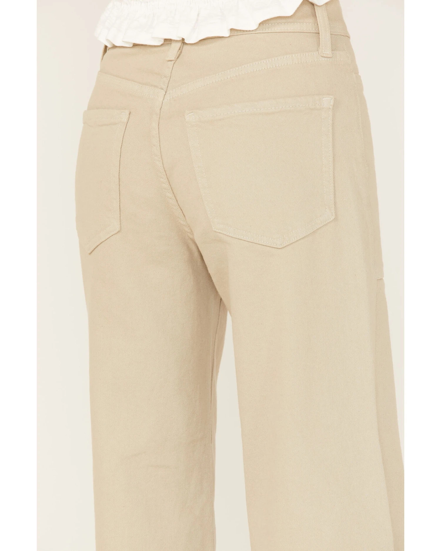 Just Black Denim Women's High Rise Utility Cropped Wide Jeans 2 Just Black Denim Women's High Rise Utility Cropped Wide Jeans - Image 2