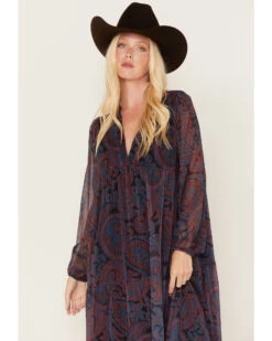 Molly Bracken Women's Paisley Print Maxi Dress