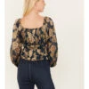 Shyanne Women's Floral Print Burnout Top