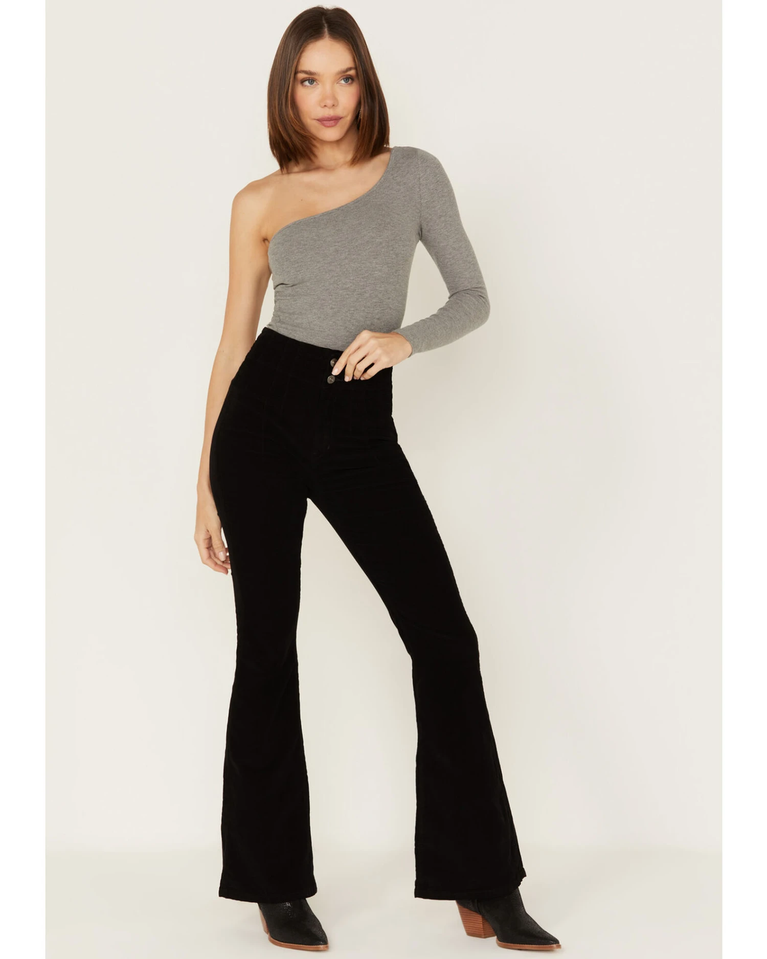 Free People Women's Jayde Cord Flare Jeans 2 Free People Women's Jayde Cord Flare Jeans - Image 2