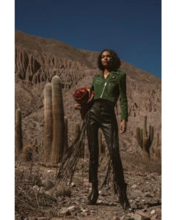 Wonderwest Women's Leather Fringe Pants -Cowgirl Edge Sales 2000382473 001 P1