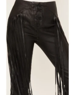 Wonderwest Women's Leather Fringe Pants -Cowgirl Edge Sales 2000382473 001 P3