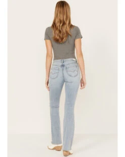 Cleo + Wolf Women's Light Wash High Rise Slim Bootcut Jeans -Cowgirl Edge Sales 2000382916 413 P3