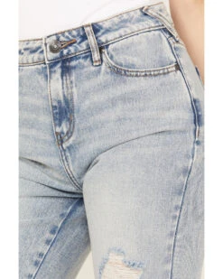 Cleo + Wolf Women's Light Wash High Rise Straight Cropped Jeans -Cowgirl Edge Sales 2000382917 413 P2