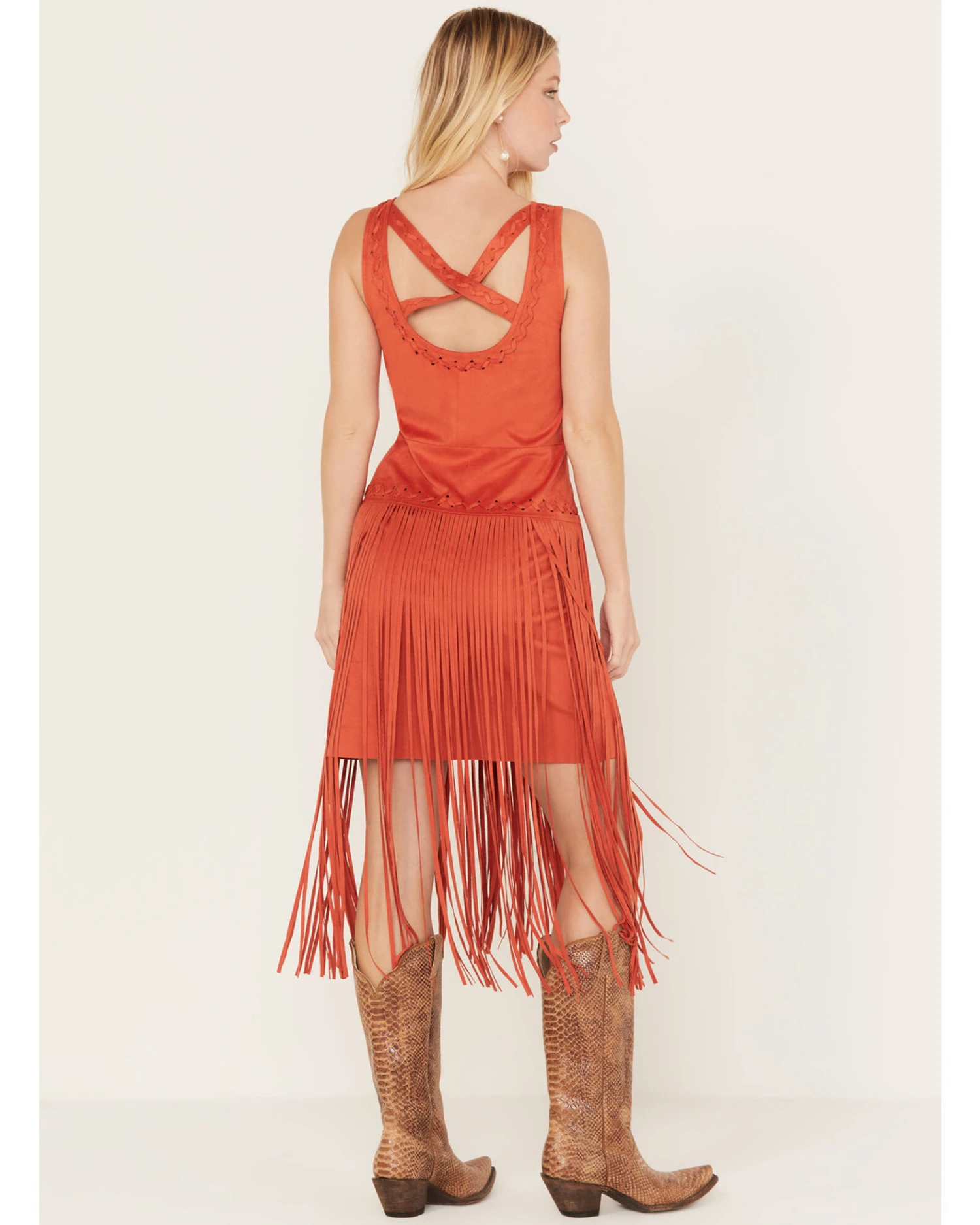 Idyllwind Women's Country Mannor Faux Suede Fringe Dress 3 Idyllwind Women's Country Mannor Faux Suede Fringe Dress - Image 3