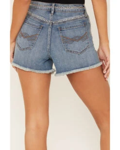 Idyllwind Women's Shiloh Drive Light Wash High Rise Rhinestone Studded Shorts -Cowgirl Edge Sales 2000383009 414 P4