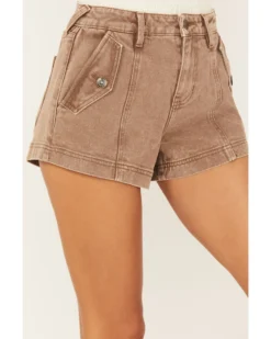 Cleo + Wolf Women's High Rise Stretch Shorts 7 Cleo + Wolf Women's High Rise Stretch Shorts -Cowgirl Edge Sales 2000383232 251 P2
