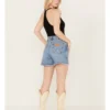 Wrangler Women's Light Wash High Rise A-Line Cutoff Donna Shorts
