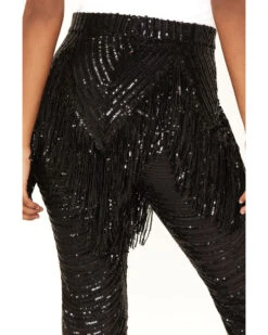 Any Old Iron Women's Beaded Fringe Flare Pants -Cowgirl Edge Sales 2000384069 001 P5