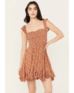 Rock & Roll Denim Women's Floral Print Dress -Cowgirl Edge Sales 2000384995 200 P1