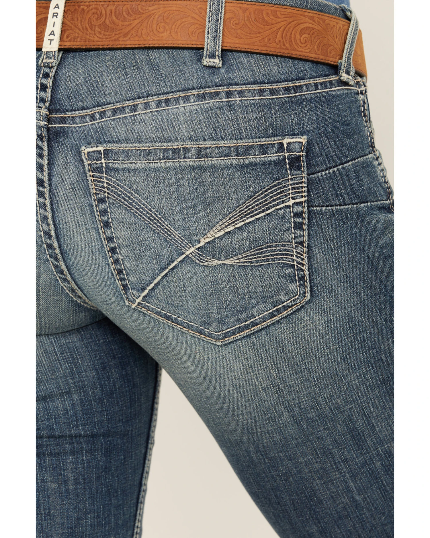 Ariat Women's Medium Wash Mid Rise Michela Straight Stretch Jeans 2 Ariat Women's Medium Wash Mid Rise Michela Straight Stretch Jeans - Image 2